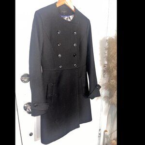 Ted Baker Black Double-Breasted Trench Coat – Size 4